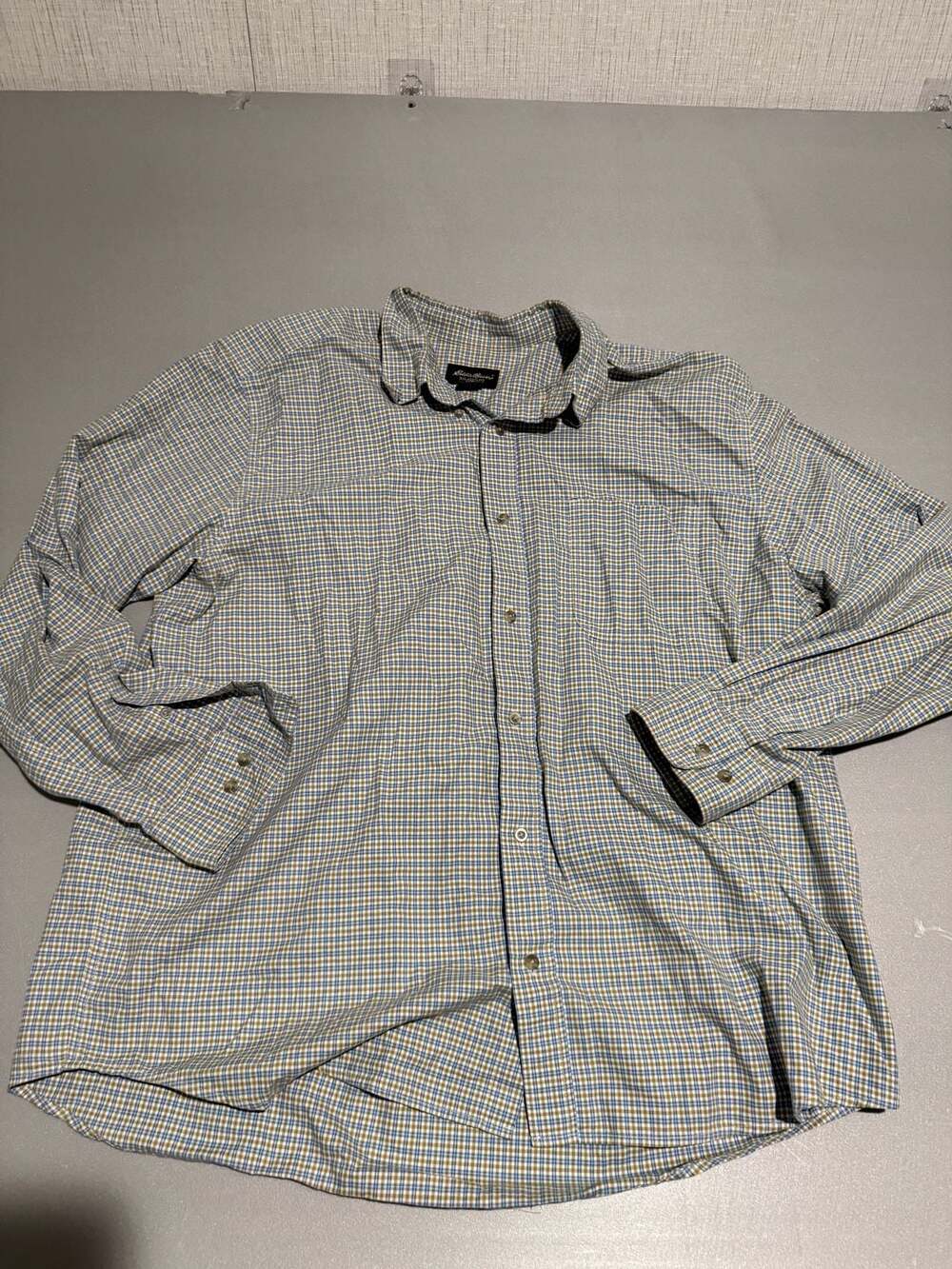Eddie Bauer Long Sleeve Button Down Shirt Size XXL Plaid Relaxed Fit